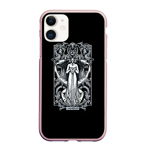 Чехол iPhone 11 матовый Водолей / 3D-Светло-розовый – фото 1