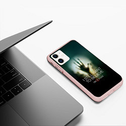 Чехол iPhone 11 матовый X-files: Alien hand, цвет: 3D-светло-розовый — фото 2