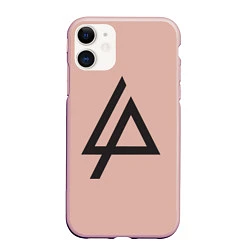 Чехол iPhone 11 матовый Linkin Park: Symbol, цвет: 3D-светло-розовый
