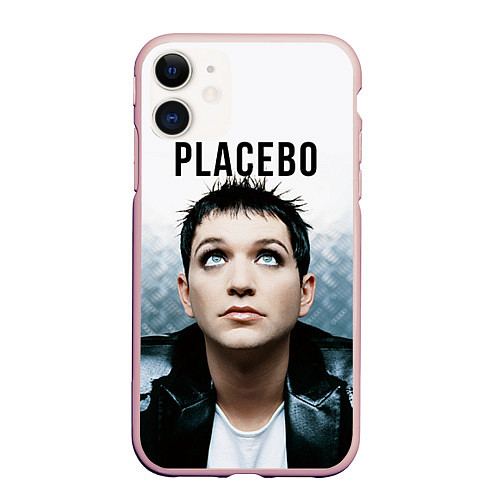 Чехол iPhone 11 матовый Placebo: Brian Molko / 3D-Светло-розовый – фото 1