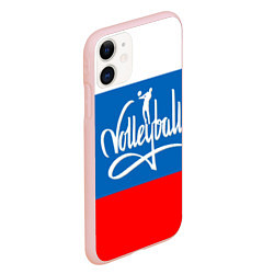 Чехол iPhone 11 матовый Волейбол 27, цвет: 3D-светло-розовый — фото 2