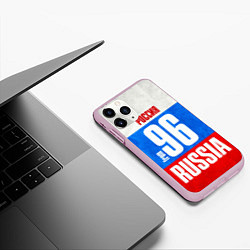 Чехол iPhone 11 Pro матовый Russia: from 96, цвет: 3D-розовый — фото 2