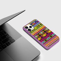 Чехол iPhone 11 Pro матовый Мексика, цвет: 3D-фиолетовый — фото 2