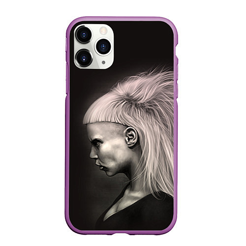 Чехол iPhone 11 Pro матовый Die Antwoord GIrl / 3D-Фиолетовый – фото 1