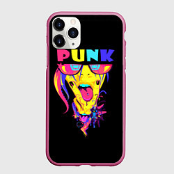 Чехол iPhone 11 Pro матовый Punk, цвет: 3D-малиновый