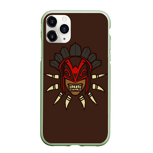 Чехол iPhone 11 Pro матовый Bloodseeker Face / 3D-Салатовый – фото 1