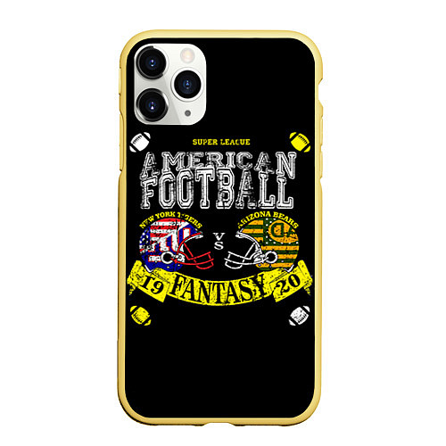 Чехол iPhone 11 Pro матовый American football / 3D-Желтый – фото 1