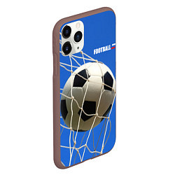 Чехол iPhone 11 Pro матовый Футбол - гол, цвет: 3D-коричневый — фото 2