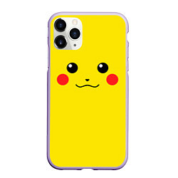 Чехол iPhone 11 Pro матовый Happy Pikachu, цвет: 3D-светло-сиреневый