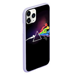 Чехол iPhone 11 Pro матовый Покемоны, цвет: 3D-светло-сиреневый — фото 2