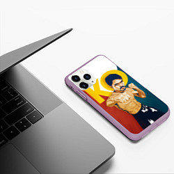 Чехол iPhone 11 Pro матовый KO, цвет: 3D-сиреневый — фото 2