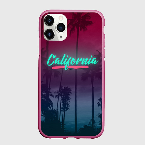 Чехол iPhone 11 Pro матовый California / 3D-Малиновый – фото 1