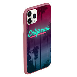 Чехол iPhone 11 Pro матовый California, цвет: 3D-малиновый — фото 2