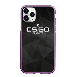 Чехол iPhone 11 Pro матовый CS:GO Graphite, цвет: 3D-фиолетовый