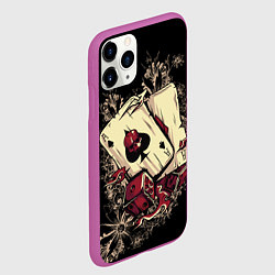 Чехол iPhone 11 Pro матовый Карты дьявола, цвет: 3D-фиолетовый — фото 2
