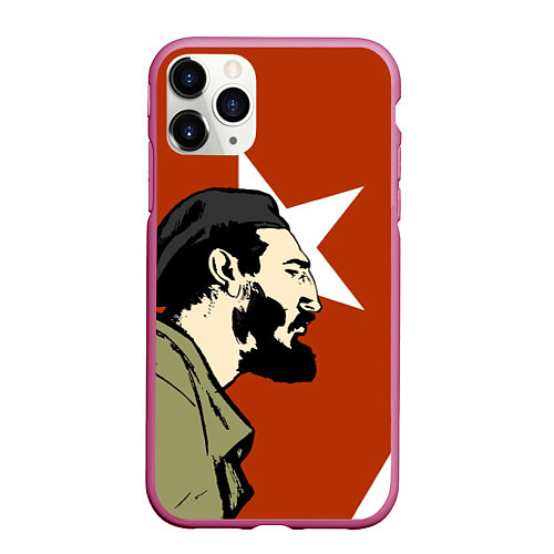 Чехол iPhone 11 Pro матовый Куба / 3D-Малиновый – фото 1