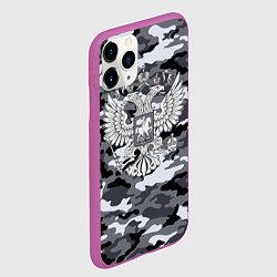 Чехол iPhone 11 Pro матовый Городской камуфляж Россия, цвет: 3D-фиолетовый — фото 2
