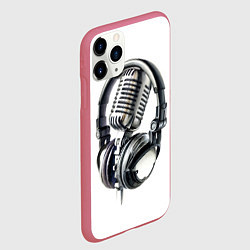 Чехол iPhone 11 Pro матовый Диджей, цвет: 3D-малиновый — фото 2