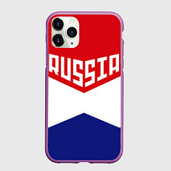 Чехол iPhone 11 Pro матовый Россия, цвет: 3D-фиолетовый