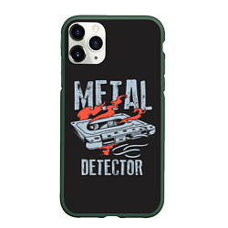 Чехол iPhone 11 Pro матовый Metal Detector, цвет: 3D-темно-зеленый