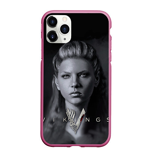 Чехол iPhone 11 Pro матовый Vikings: Ladgerda / 3D-Малиновый – фото 1