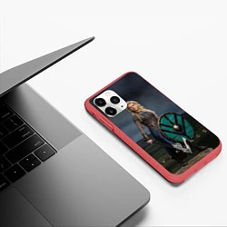 Чехол iPhone 11 Pro матовый Vikings: Ladgertha, цвет: 3D-красный — фото 2