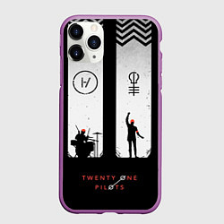 Чехол iPhone 11 Pro матовый Twenty One Pilots: Lines, цвет: 3D-фиолетовый