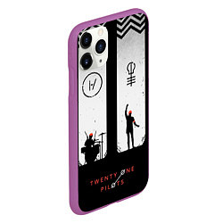 Чехол iPhone 11 Pro матовый Twenty One Pilots: Lines, цвет: 3D-фиолетовый — фото 2