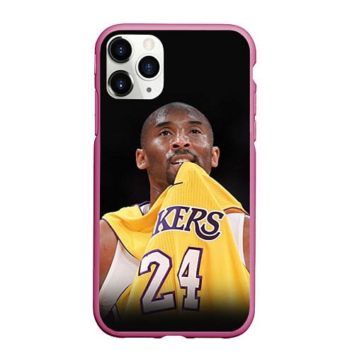 Чехол iPhone 11 Pro матовый Kobe Bryant / 3D-Малиновый – фото 1