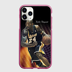 Чехол iPhone 11 Pro матовый Kobe Bryant, цвет: 3D-малиновый