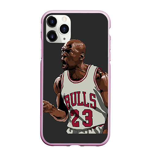 Чехол iPhone 11 Pro матовый Bulls 23: Jordan / 3D-Розовый – фото 1