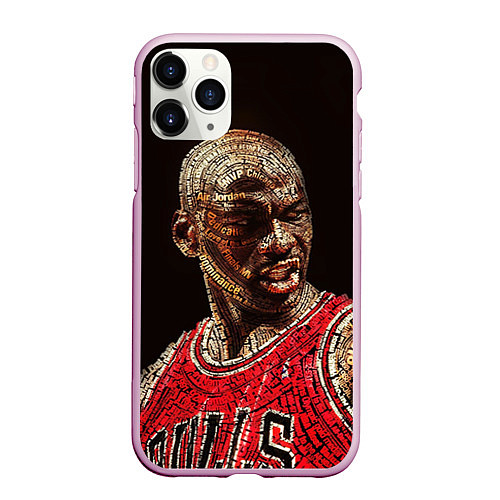 Чехол iPhone 11 Pro матовый Michael Jordan / 3D-Розовый – фото 1