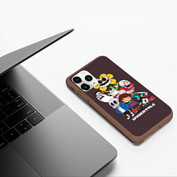 Чехол iPhone 11 Pro матовый Undertale 3, цвет: 3D-коричневый — фото 2