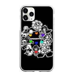 Чехол iPhone 11 Pro матовый Undertale 2, цвет: 3D-белый