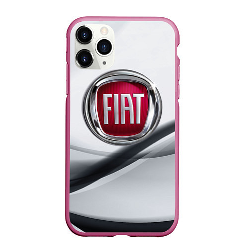 Чехол iPhone 11 Pro матовый FIAT / 3D-Малиновый – фото 1