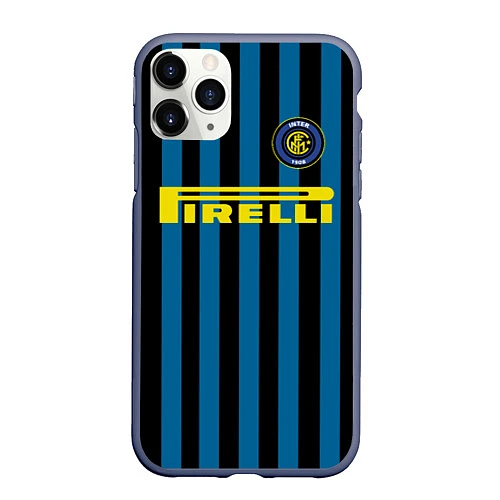 Чехол iPhone 11 Pro матовый Inter FC: Pirelli / 3D-Серый – фото 1