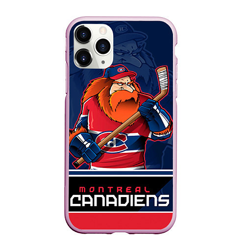 Чехол iPhone 11 Pro матовый Montreal Canadiens / 3D-Розовый – фото 1