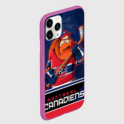 Чехол iPhone 11 Pro матовый Montreal Canadiens, цвет: 3D-фиолетовый — фото 2