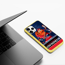 Чехол iPhone 11 Pro матовый Montreal Canadiens, цвет: 3D-желтый — фото 2