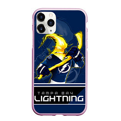 Чехол iPhone 11 Pro матовый Bay Lightning, цвет: 3D-розовый