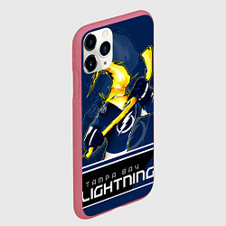 Чехол iPhone 11 Pro матовый Bay Lightning, цвет: 3D-малиновый — фото 2