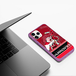 Чехол iPhone 11 Pro матовый Carolina Hurricanes, цвет: 3D-фиолетовый — фото 2