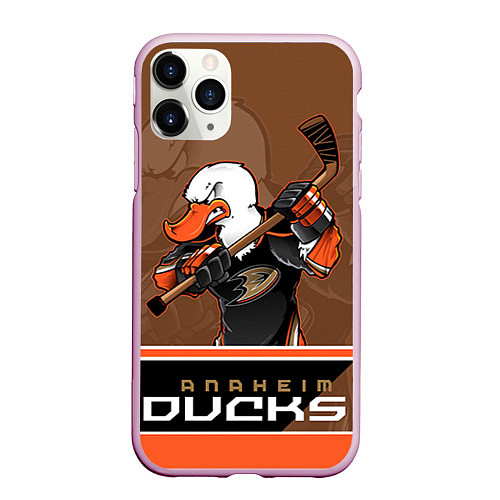 Чехол iPhone 11 Pro матовый Anaheim Ducks / 3D-Розовый – фото 1