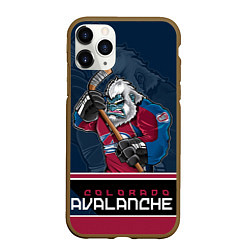 Чехол iPhone 11 Pro матовый Colorado Avalanche, цвет: 3D-коричневый