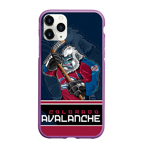 Чехол iPhone 11 Pro матовый Colorado Avalanche / 3D-Фиолетовый – фото 1