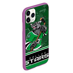 Чехол iPhone 11 Pro матовый Dallas Stars, цвет: 3D-фиолетовый — фото 2