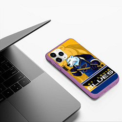 Чехол iPhone 11 Pro матовый St. Louis Blues, цвет: 3D-фиолетовый — фото 2