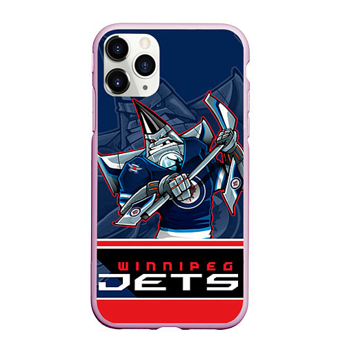 Чехол iPhone 11 Pro матовый Winnipeg Jets / 3D-Розовый – фото 1