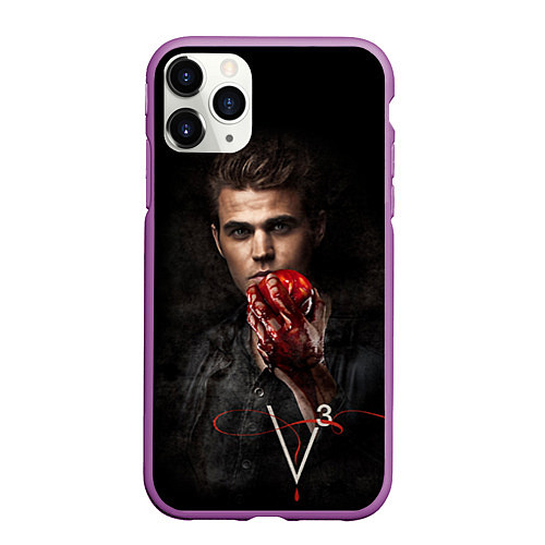 Чехол iPhone 11 Pro матовый Stefan Salvatore V3 / 3D-Фиолетовый – фото 1