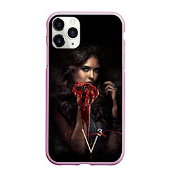 Чехол iPhone 11 Pro матовый Elena Gilbert V3, цвет: 3D-розовый